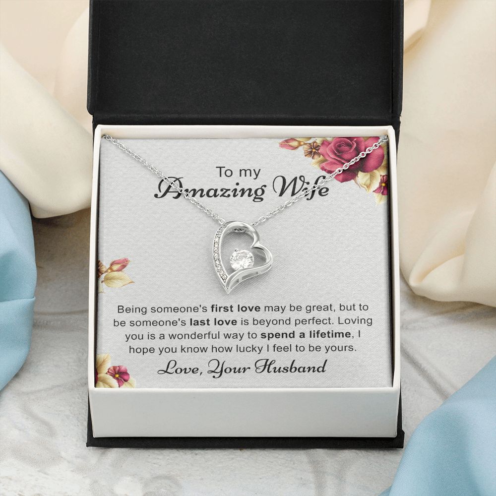 Birthday Gifts For Wife, Necklace Gifts For Wife From Husband, To My Wife Jewelry For Women , To My Wife Necklace from Husband Wedding Anniversary Present For Wife, Beautiful Wife Jewelry Christmas 6 Forever Love Necklace