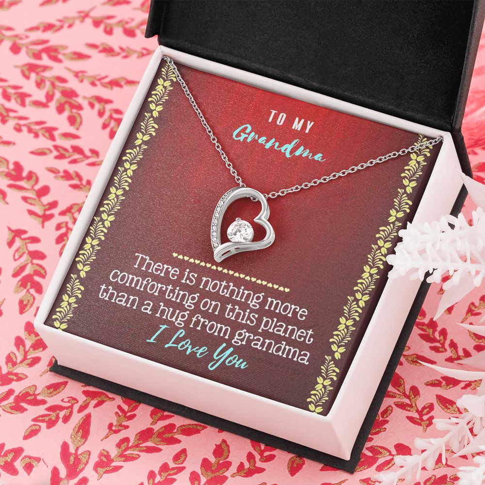 To My Grandma Necklace, Gift for Grandmother Necklace, Mothers Day Gift For Grandma Nana, Grandma Jewelry From Grandchildren GrandKids , Jewelry Box Gift For Grandma Grandmother20 Forever Love Necklace