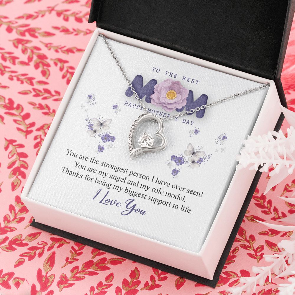To The Best Mom Necklace, Best Mom Gifts, Mothers Day Gifts, Birthday Gift For Mom Forever Love Necklace
