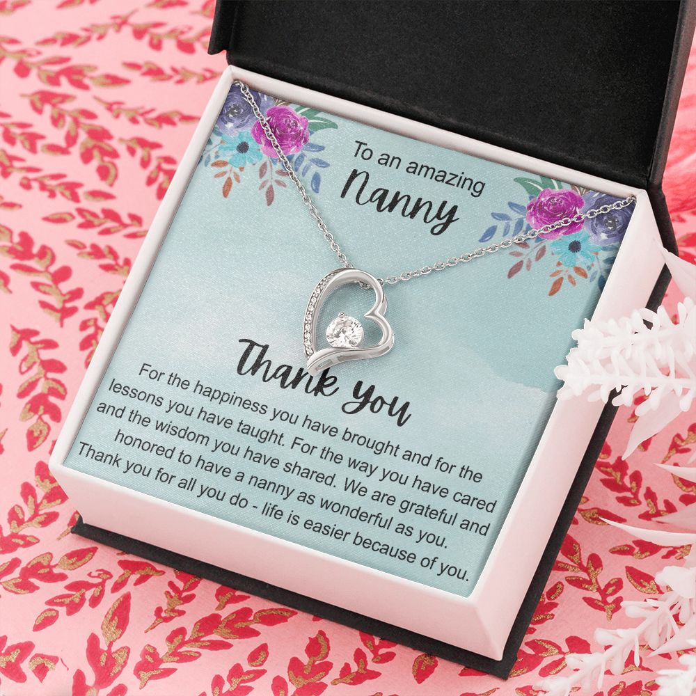 To My Grandma Necklace, Gift for Grandmother Necklace, Mothers Day Gift For Grandma Nana, Grandma Jewelry From Grandchildren GrandKids , Jewelry Box Gift For Grandma Grandmother10 Forever Love Necklace