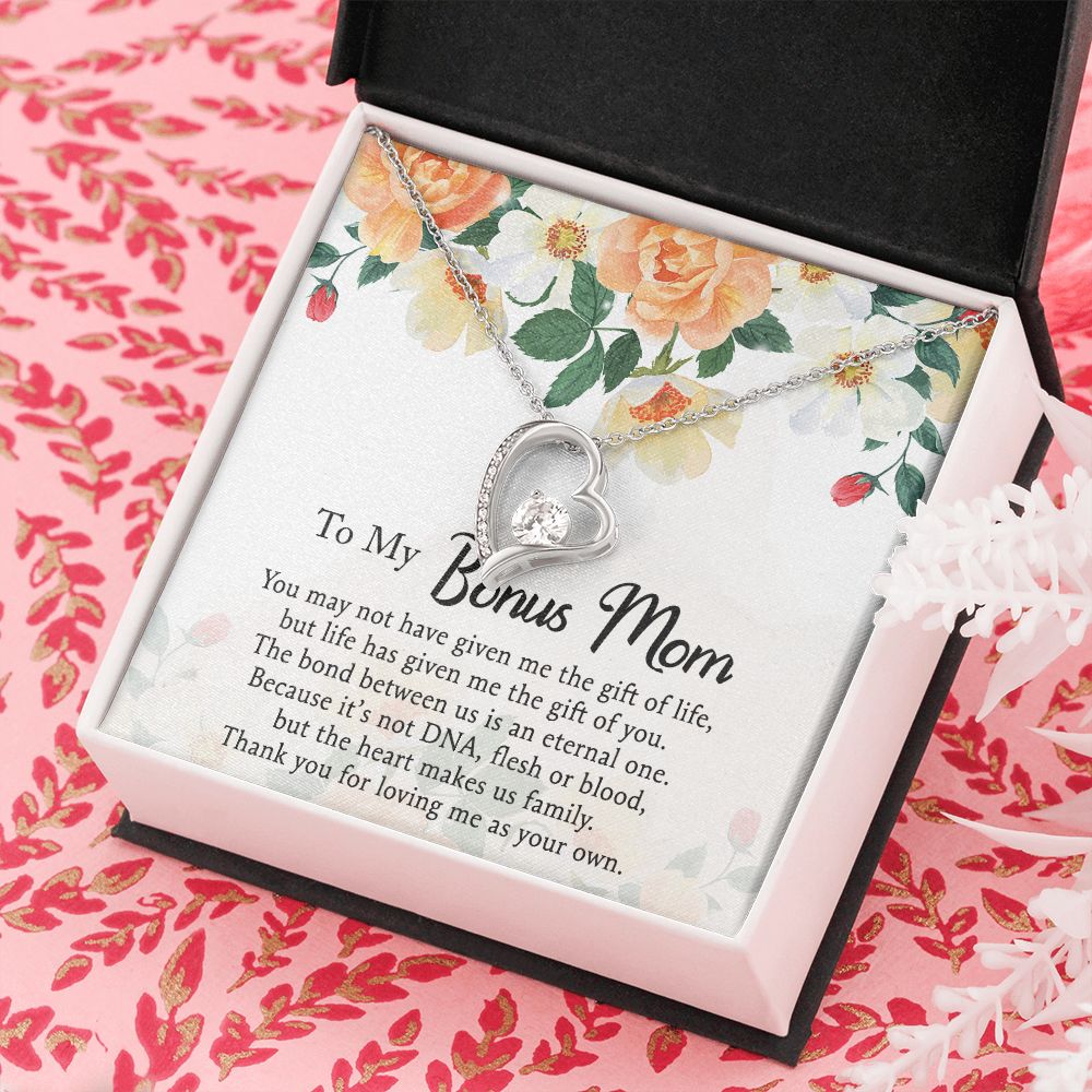 Mother Daughter Necklace as Daughter Gift from Mom, Mom Necklace as Christmas Gift for Mom from Son, Birthday Gift for Mother in Law Necklace, Bonus Mom Gifts for Step Mom Necklace5 Forever Love Necklace