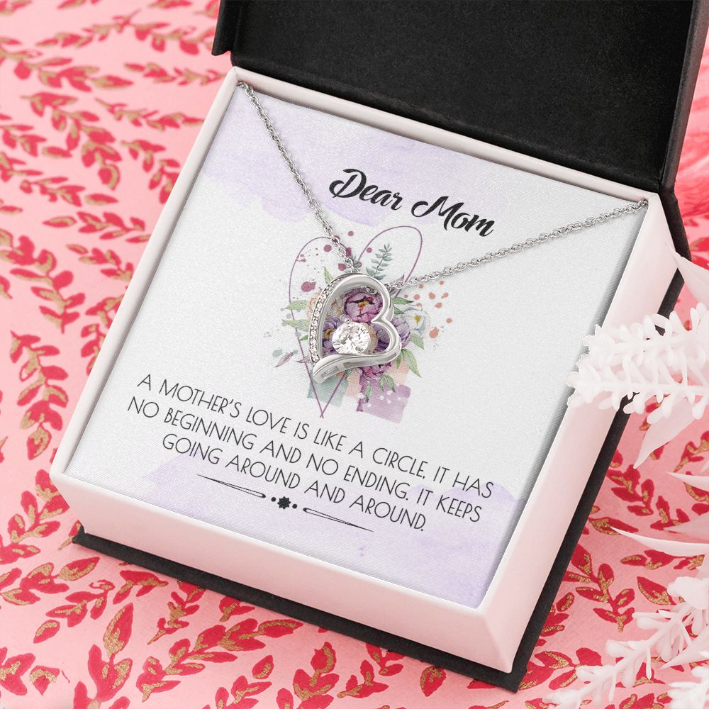 To My Mom Necklace Pendant Gift From Daughter Or Son Happy Mother's Day Gift For Mom Birthday, Anniversary Forever Love Necklace