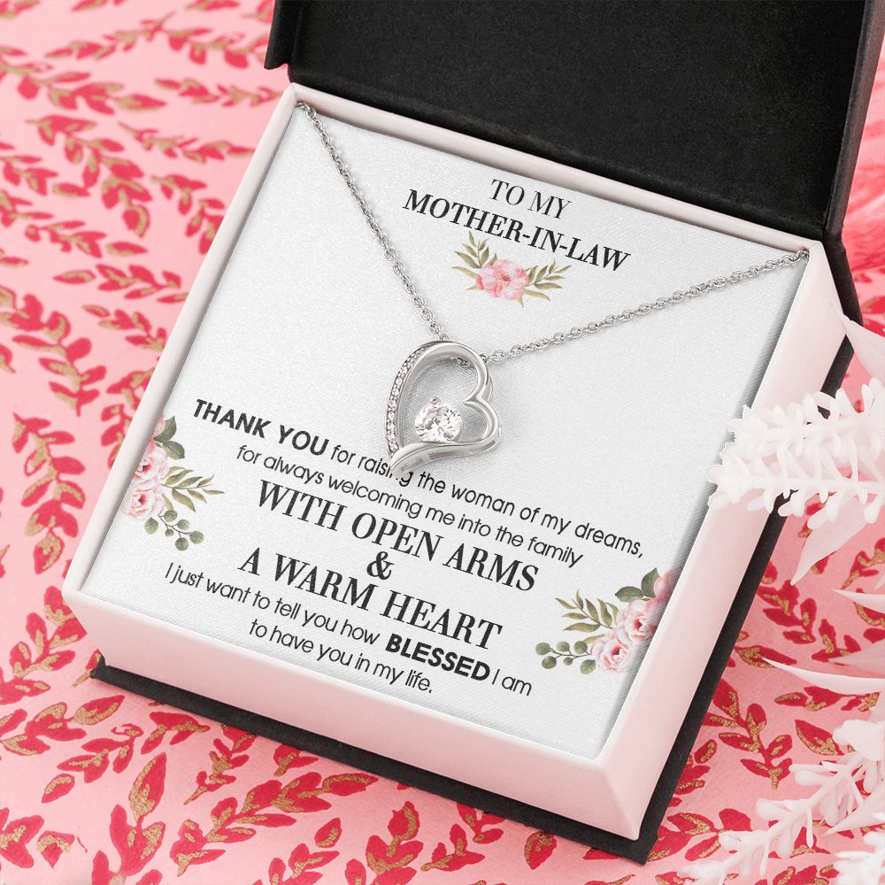 To My Mother-In-Law From Son-In-Law Thank You For Raising Forever Love Necklace