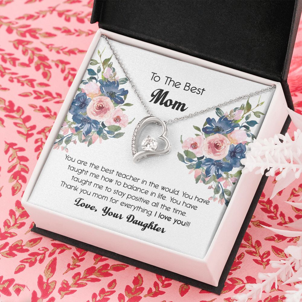 To My Mom Necklace, Gift For Mom, Mother's Day Gift from Daughter, Mom Jewelry Gift for Mothers Day, Birthday Gift for Mother, Moms Gift from Daughter Son, Necklace for Mom Mother 7 Forever Love Necklace