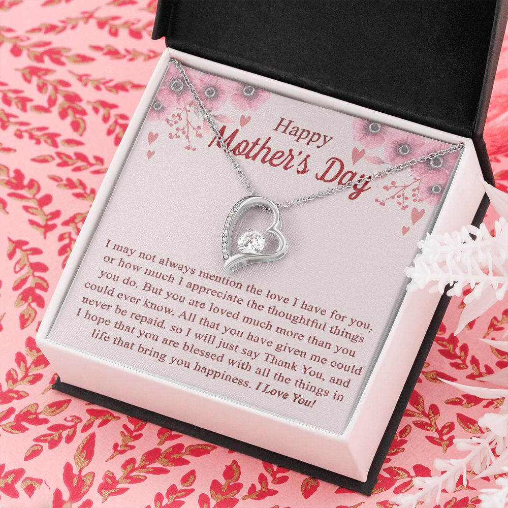 vTo My Mom Angel Mother Necklace Pendant Gift From Daughter Or Son With Message Card Gift For Mom Forever Love Necklace