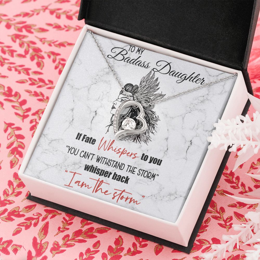 Bonus Daughter Gifts From Stepdad, Step Daughter Gifts From Stepmom, Stepdaughter Gifts From Stepdad, Father Stepdaughter Necklace, To My Bonus Daughter Necklaces, Christmas Gifts For Bonus10 Forever Love Necklace