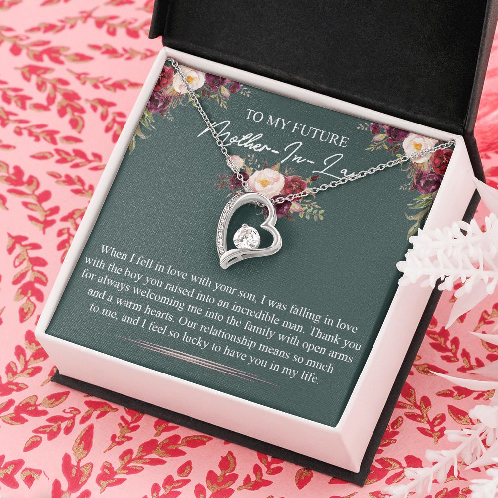 Mother in Law Necklace, Jewelry for Women, Future Mother in Law Gifts from Daughter in Law, Mother of Bride Gifts For Mother in Law, Birthday Gifts For Mother In Law From Daughter In Law5 Forever Love Necklace
