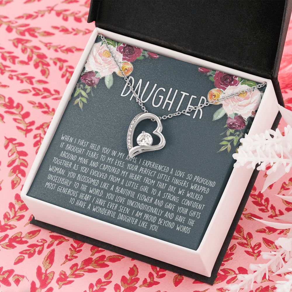 Daughter Necklace Gift for Daughter, Daughter Jewelry, Mother Daughter Forever Love Necklace