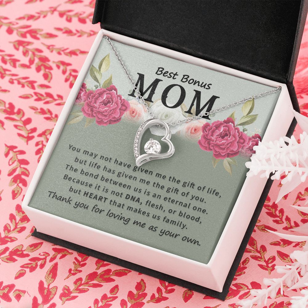Mother Daughter Necklace as Daughter Gift from Mom, Mom Necklace as Christmas Gift for Mom from Son, Birthday Gift for Mother in Law Necklace, Bonus Mom Gifts for Step Mom Necklace2 Forever Love Necklace
