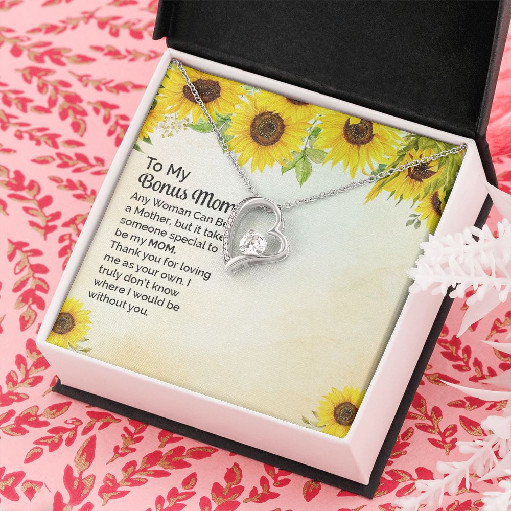 Mother Daughter Necklace as Daughter Gift from Mom, Mom Necklace as Christmas Gift for Mom from Son, Birthday Gift for Mother in Law Necklace, Bonus Mom Gifts for Step Mom Necklace3 Forever Love Necklace