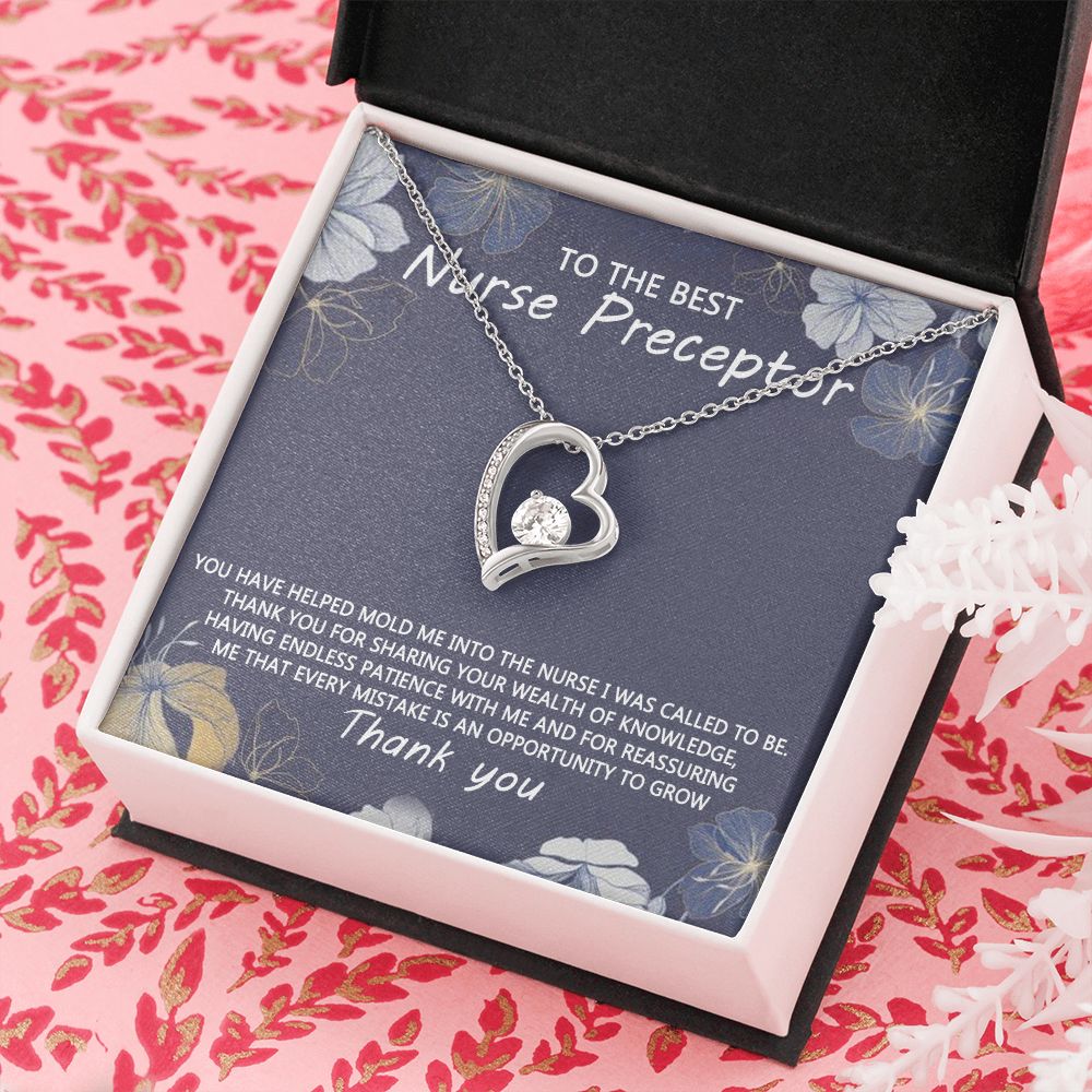 Congratulations Jewelry Necklace, Nurse Preceptor Gift, nurse preceptor Jewelry thank you Card Necklace To The Best Nurse Preceptor Necklace On Graduation Gift Necklace Graduation Gift for Her Forever Love Necklace