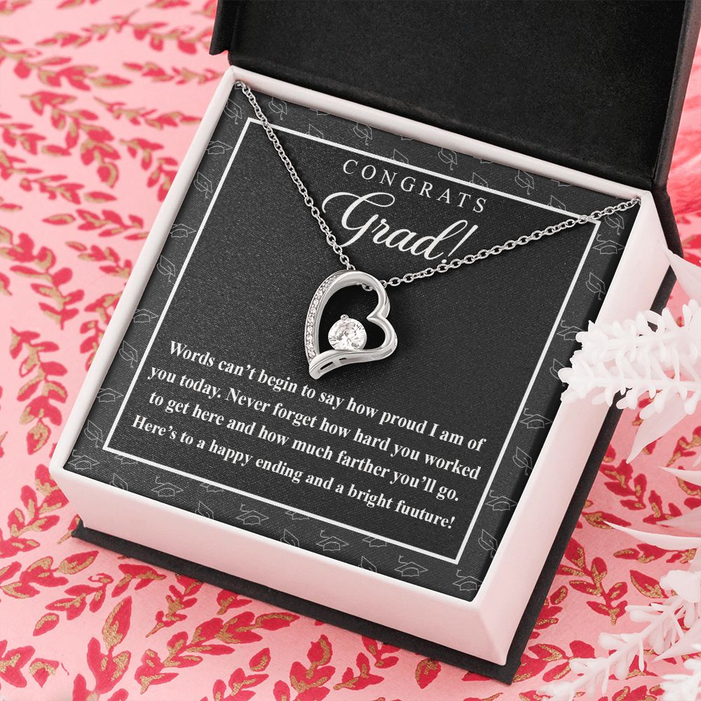 College Graduation Gift Necklace for Daughter, My Daughter Love Knots Necklace Congrats Graduation Pendants Gift For Daughter, Granddaughter, Niece, Sister Forever Love Necklace
