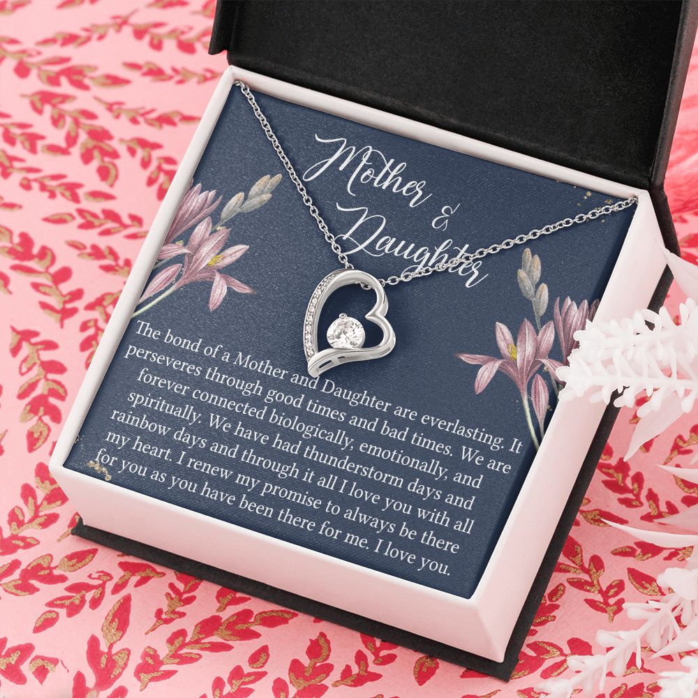 To My Mother Necklace Mom Bestfriend Best Mommy Mother In Law Stepmom For Mothers Day Birthday From Son Daughter Stepson Stepdaughter Necklace Gift Forever Love Necklace
