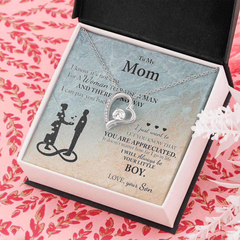 Mom Gift From Son To Mother Necklace Thoughtful Birthday Gift Sentimental Forever Love Necklace
