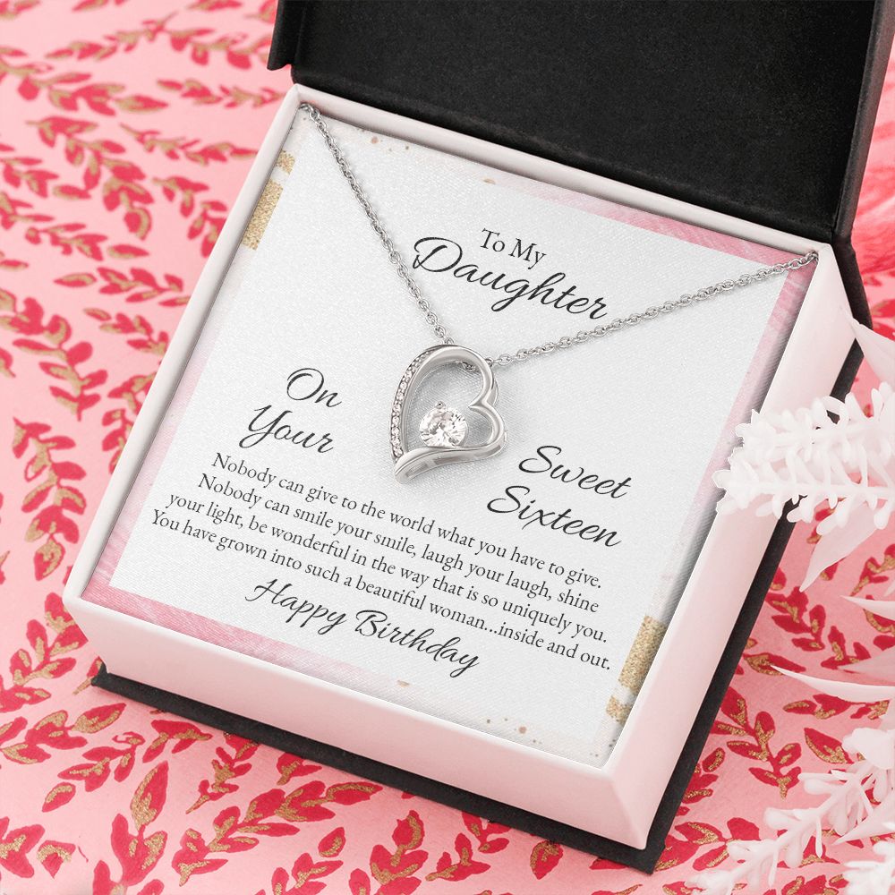 Mother and Daughter Necklace for Girls, To My Daughter Gift Necklace from Mom, Birthday Christmas Gift Graduation Gifts for Daughters, Jewelry Pendant Present for Daughter, Mother Daughter Gift 43 Forever Love Necklace