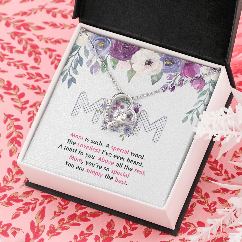 To My Mom Necklace Pendant Gift From Daughter Or Son Happy Mother's Day Gift For Mom Birthday, Anniversary Mom Is Such A Special Forever Love Necklace