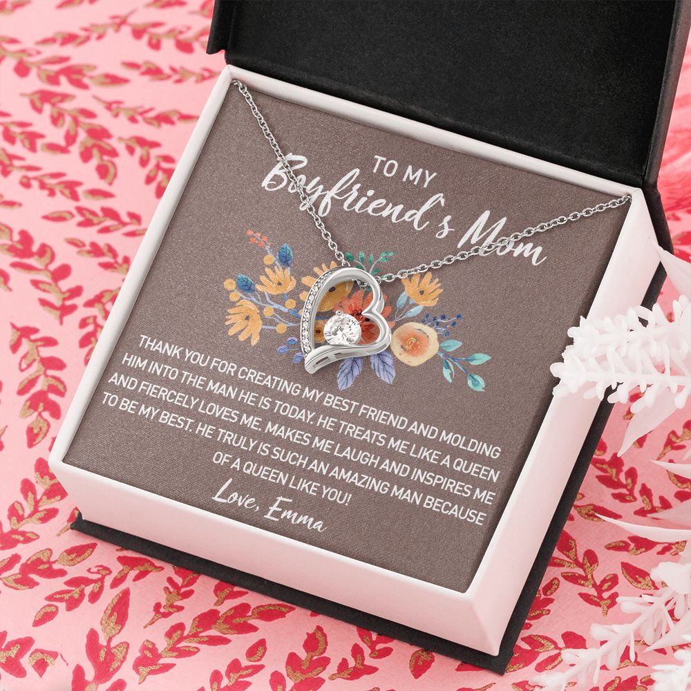 Gift for Boyfriend's Mom, Boyfriend Mom Gift, To My Boyfriends Mom's Gift, Mother's Day Gift for Boyfriends Mom, Boyfriend Mom Forever Love Necklace
