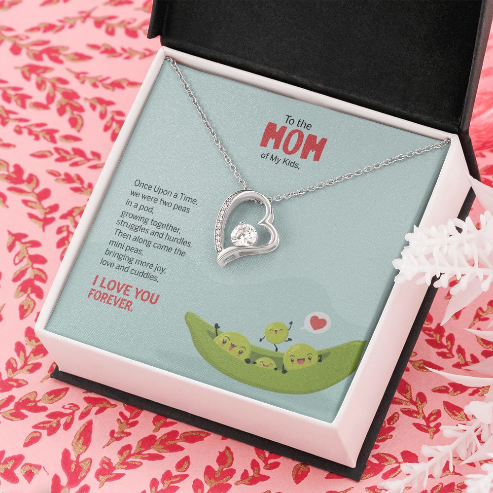 To My Mom Peas Pod Necklace From Kids, Gift For Mom On Mother's Day Jewelry Mom Forever Love Necklace