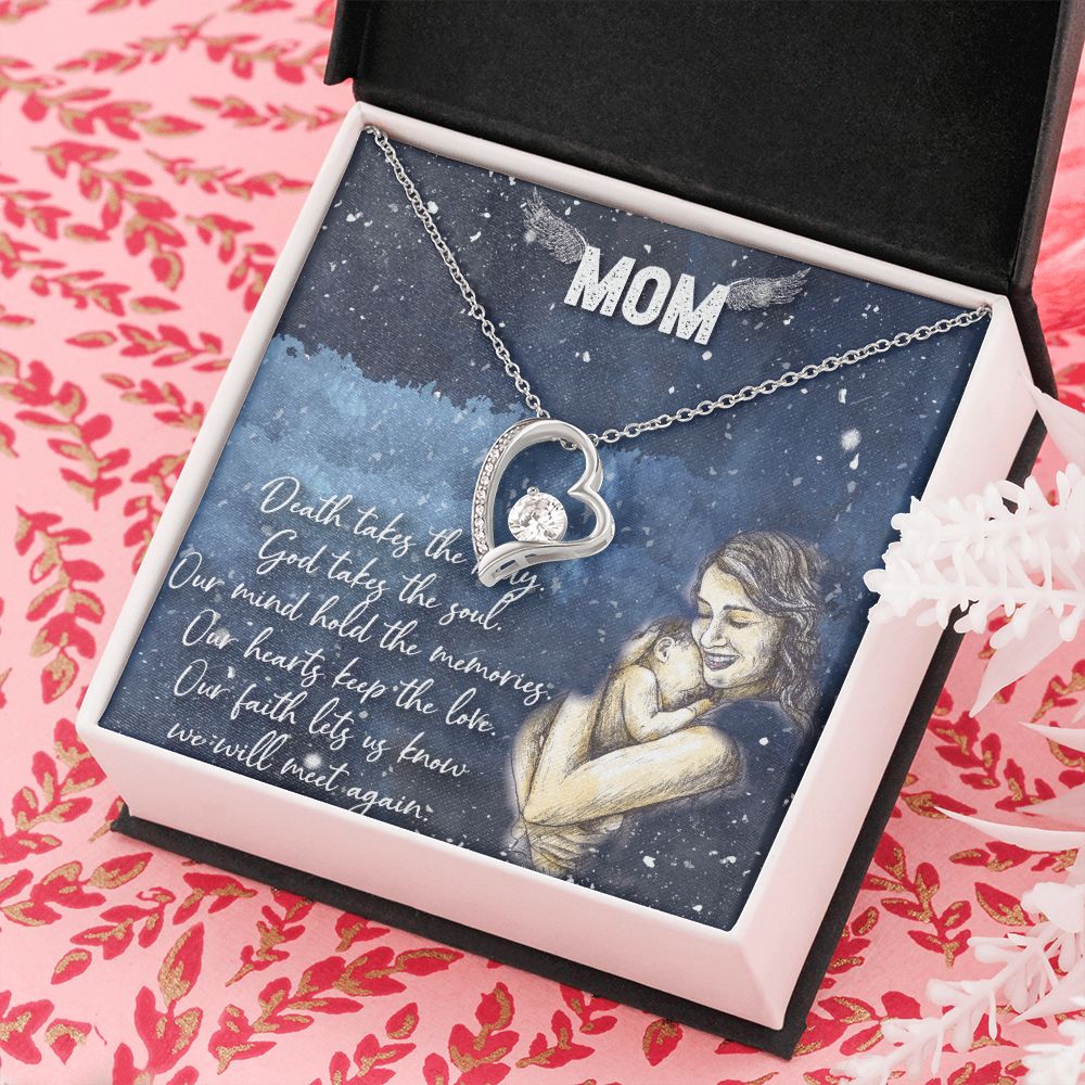 To My Mom Necklace Pendant Gift From Daughter Your Faith Lets Us Know With Message Card Gift For Mom Forever Love Necklace