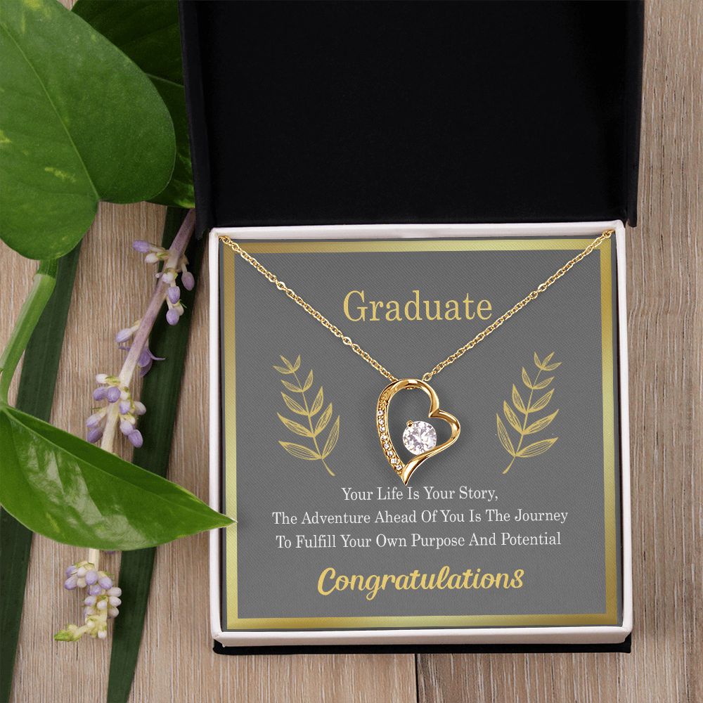 Graduation Gift For Daughter, University Graduate Gift, Graduation Gift For Her Congrats Graduation Pendants Gift For Daughter, Granddaughter, Niece, Sister Forever Love Necklace