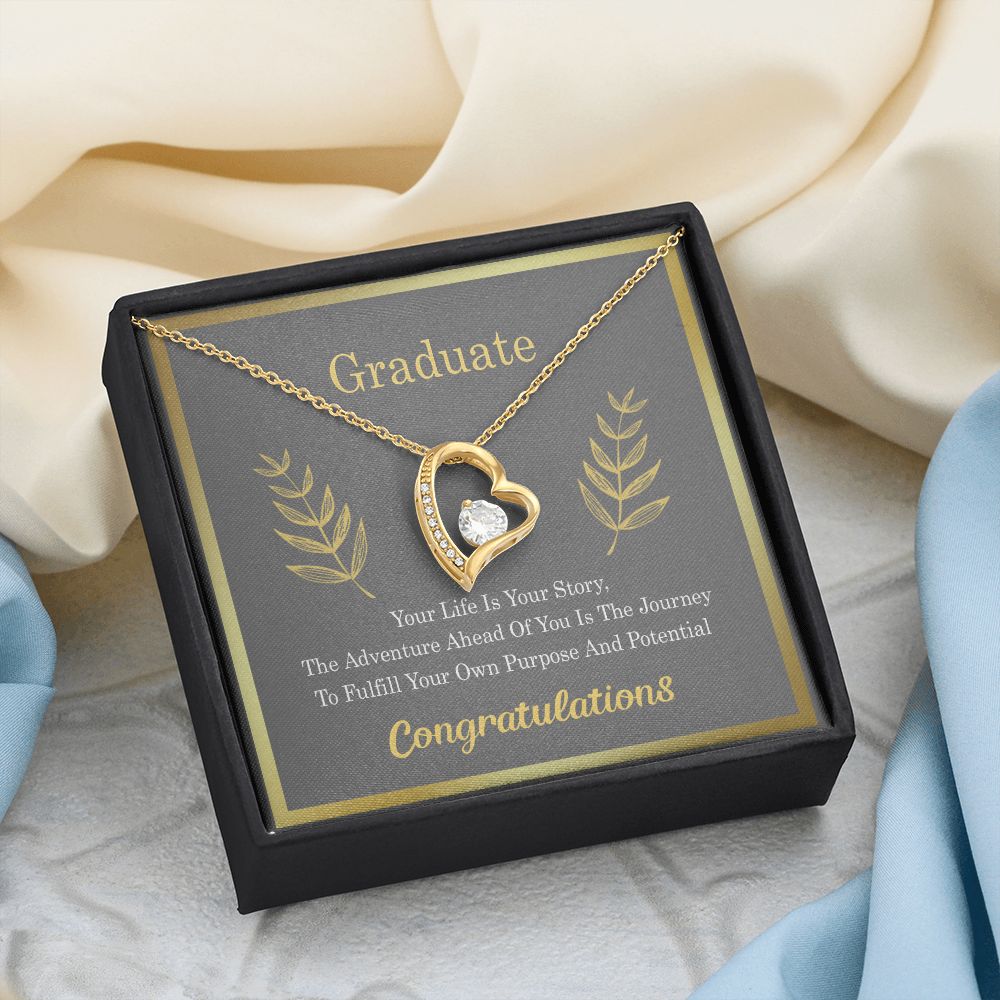 Graduation Gift For Daughter, University Graduate Gift, Graduation Gift For Her Congrats Graduation Pendants Gift For Daughter, Granddaughter, Niece, Sister Forever Love Necklace