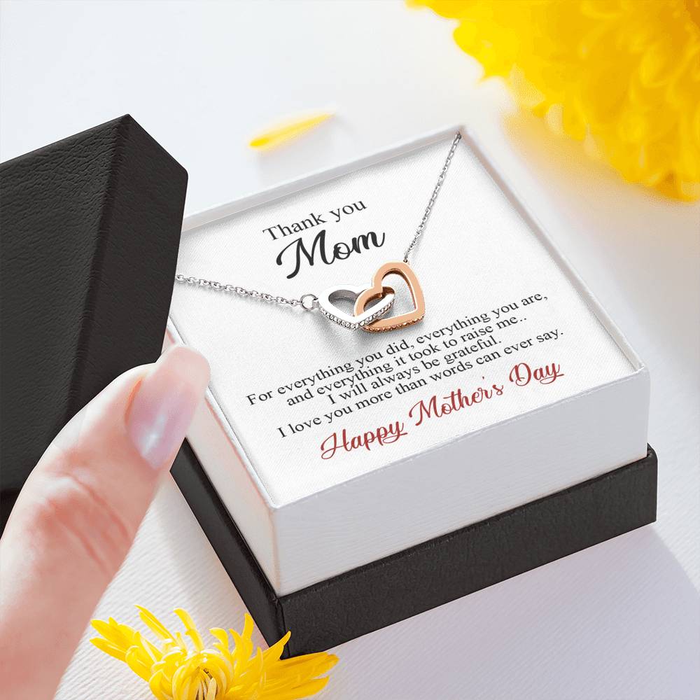 Thank You Mom Gift Happy Mother's Day Necklace To My Mom Necklace Mom Jewelry