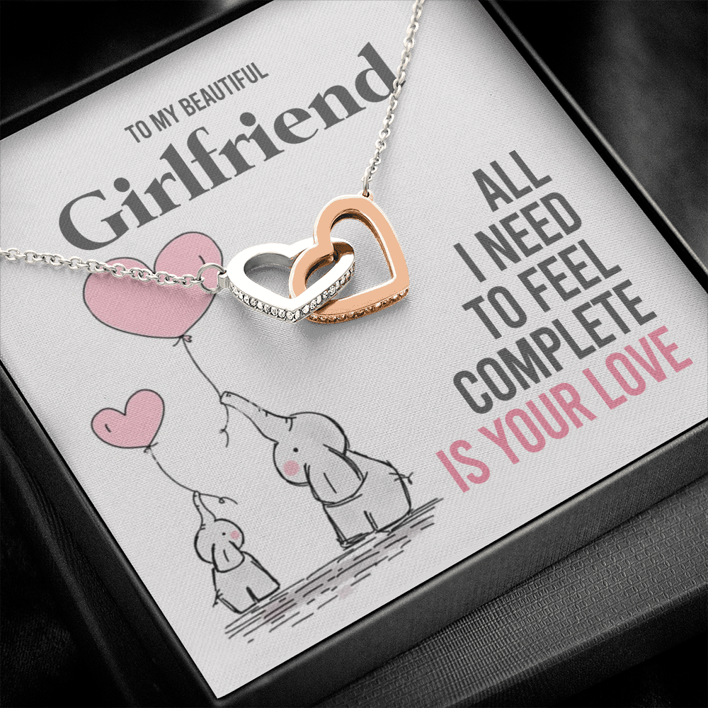 To My Girlfriend Gift Necklace Romantic Girlfriend Birthday Gifts for Girlfriend
