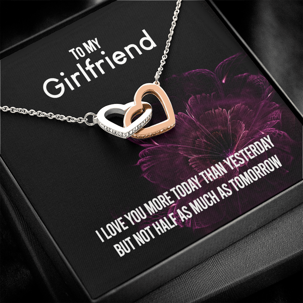 To My Girlfriend Necklace Romantic Girlfriend Birthday Gifts for Girlfriend