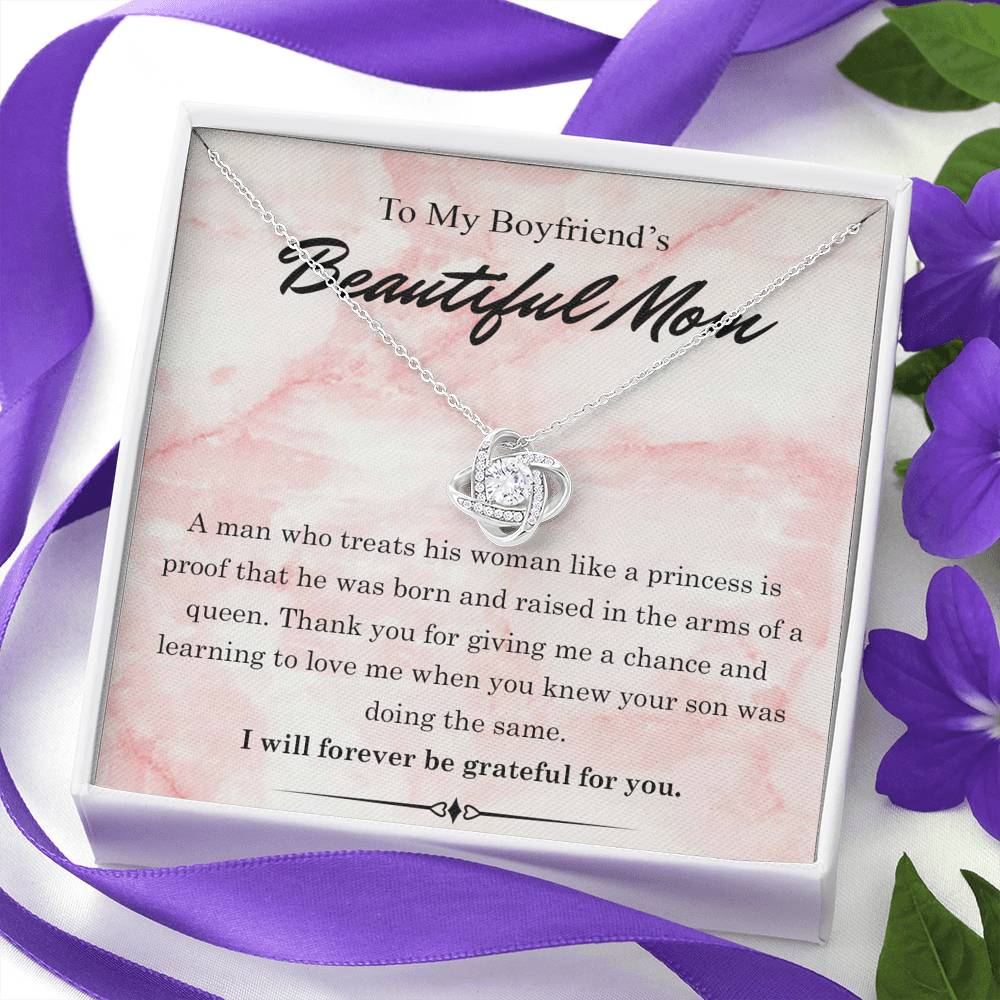 To My Boyfriend's Mom Gift, Birthday Gift For Boyfriend's Mom Necklace Mom Gifts