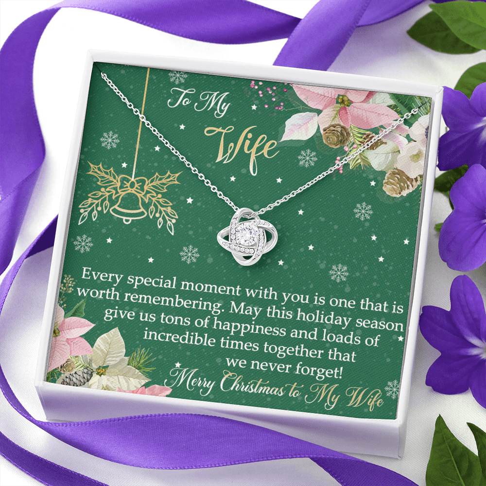 The Love Knot Necklace To My Wife Merry Christmas Merry Christmas Gift for Wife