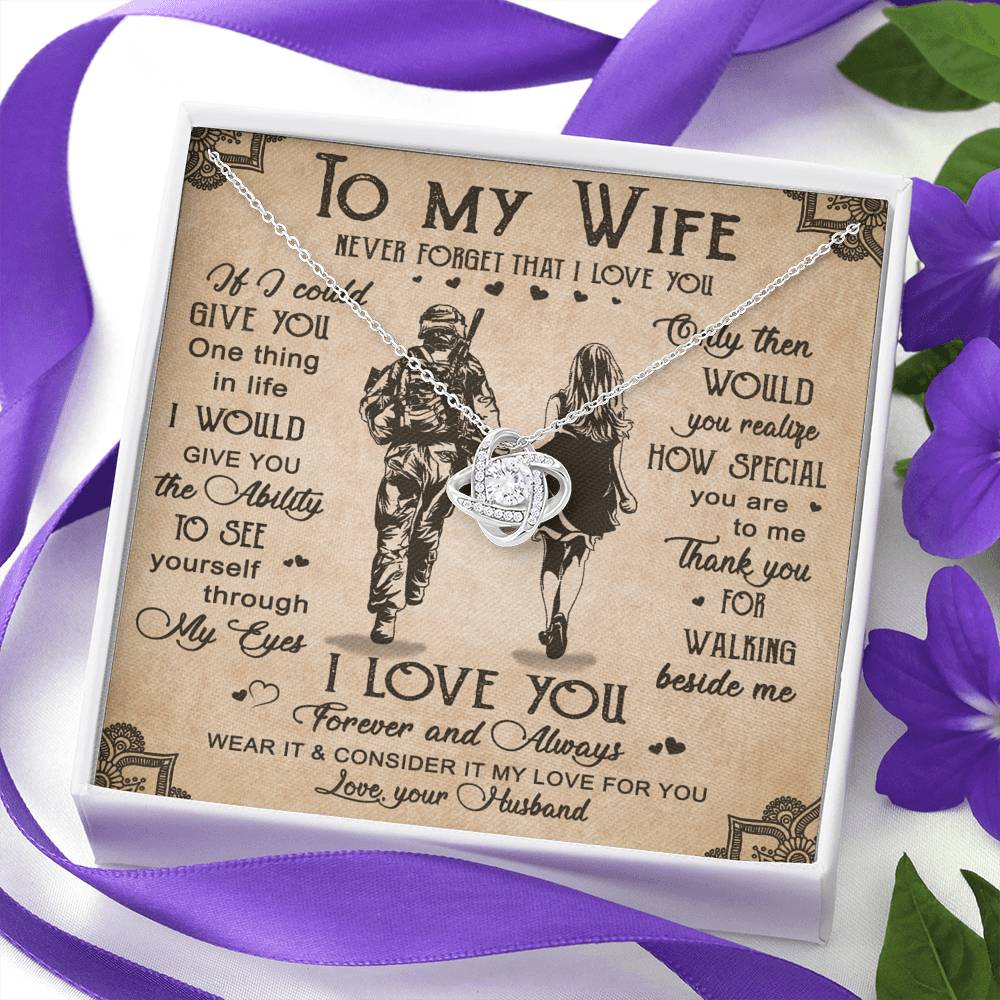 Soldier necklace Husband to wife - Love you forever & always Jewelry To My Wife