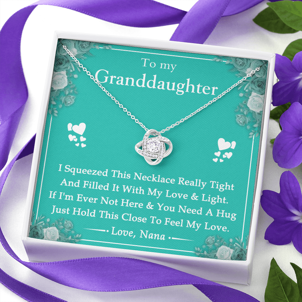My Granddaughter Love Knot Necklace, Granddaughter Jewelry, Granddaughter Gift