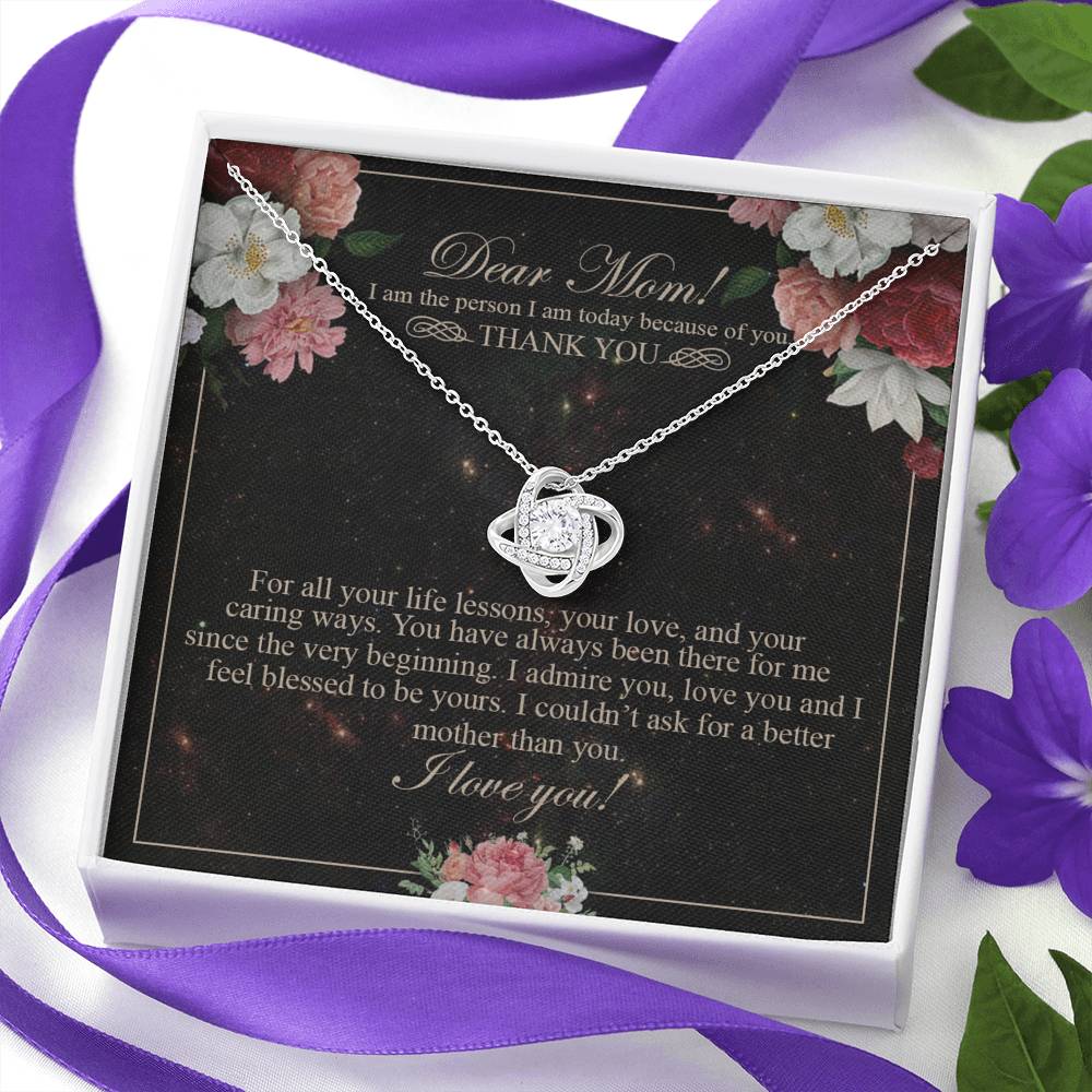 To My Mom Necklace, Gift For Mom On Mother's Day Thank You Mom Gifts From Kids
