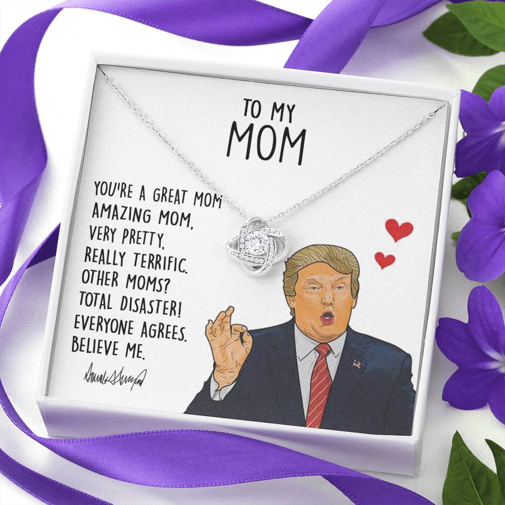 Mother's Day Gift from Trump Love Knot Necklace Jewelry For Mom