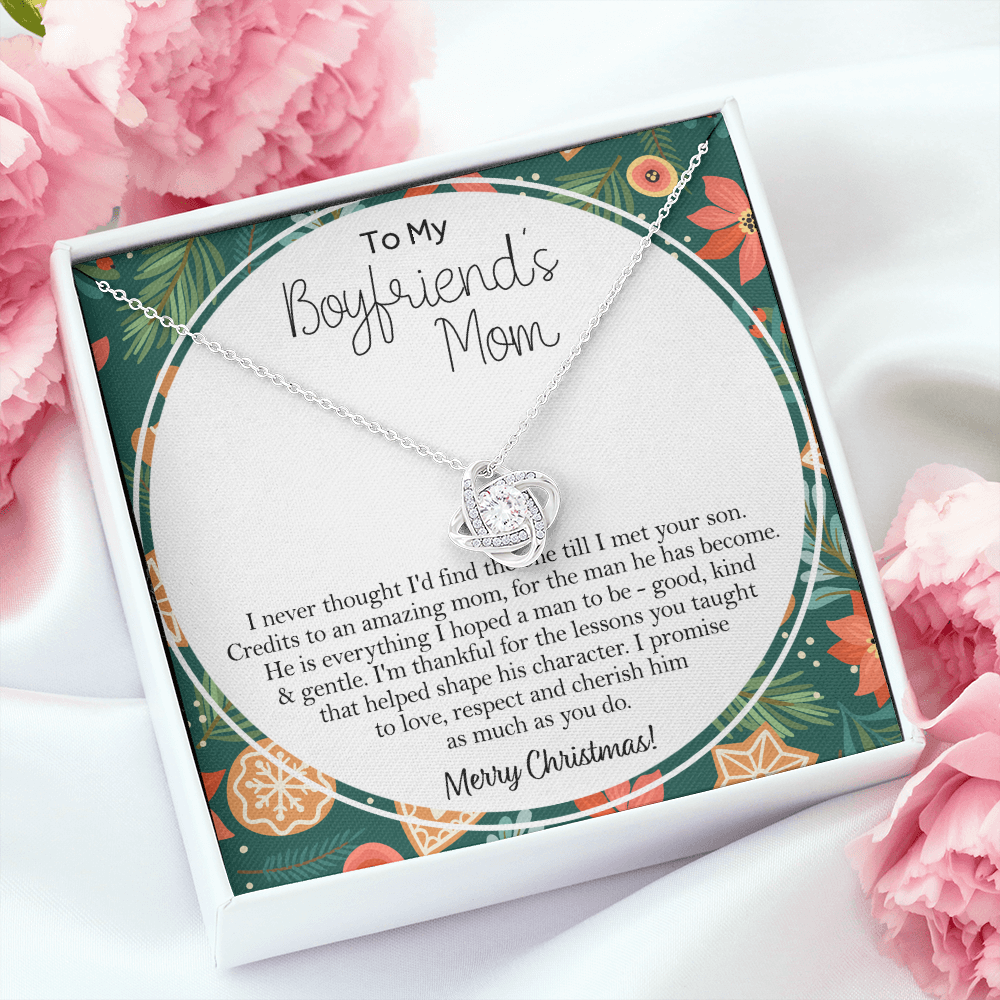 To My Boyfriend's Mom Gift Necklace for Women Christmas Gift for Daughter in law