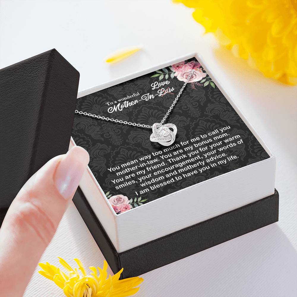 To a wonderful Mother-In-Love Necklace Pendant - Jewelry Gift for Mother In Law