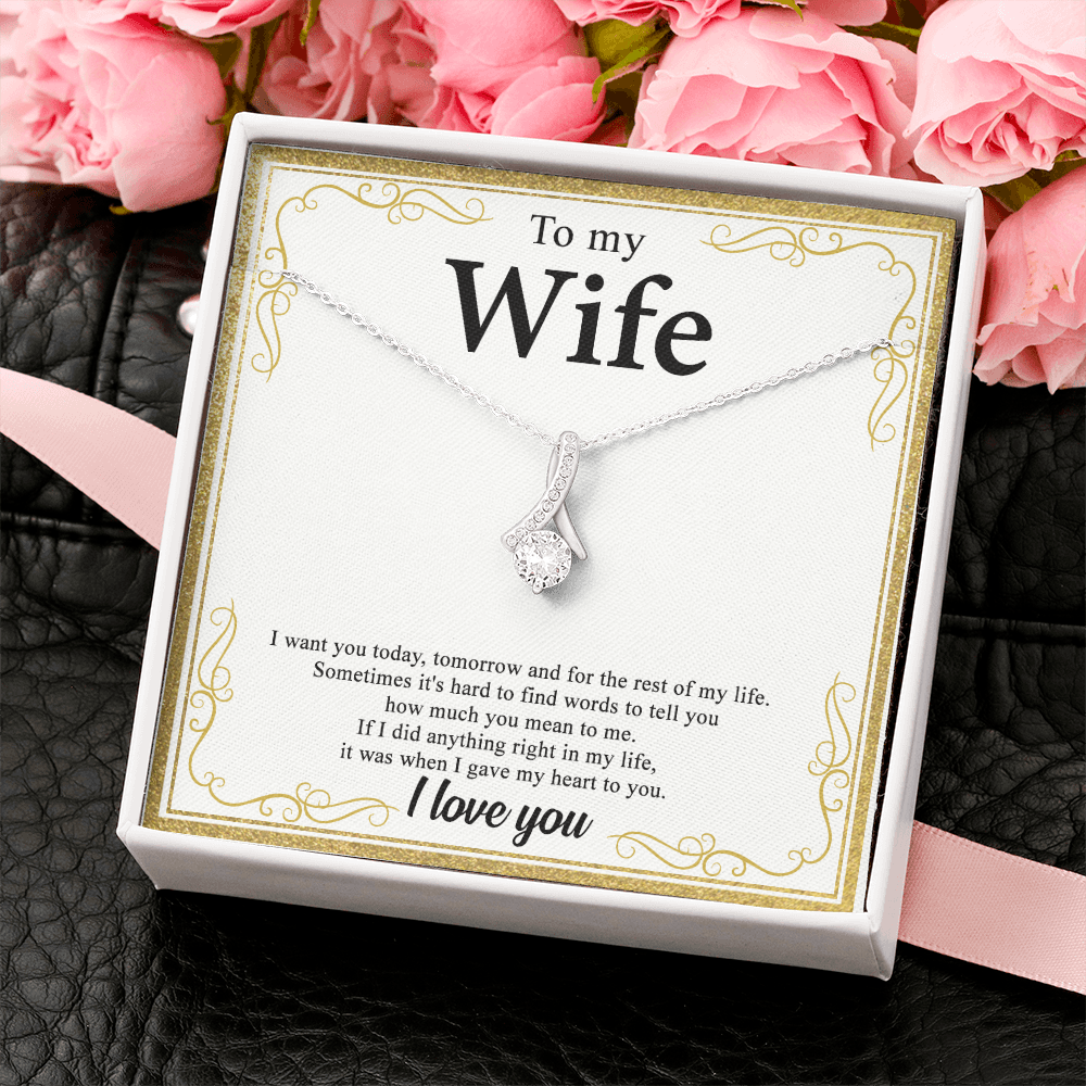 To My Wife Alluring Love Necklace Gift for Wife Valentines Day Gift for Her