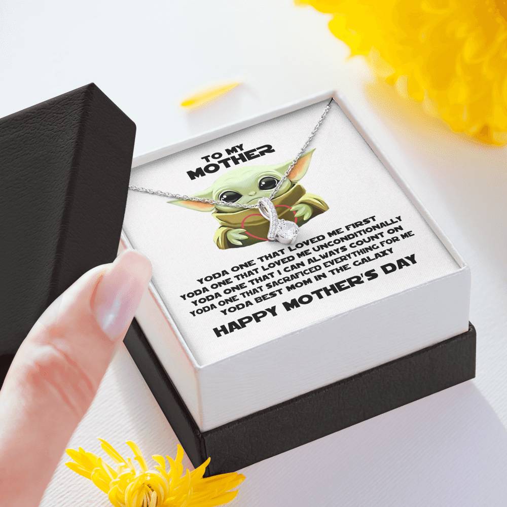 To My Mother Yoda Best Mom Alluring Beauty Pendant Mother's Day Gift Jewelry
