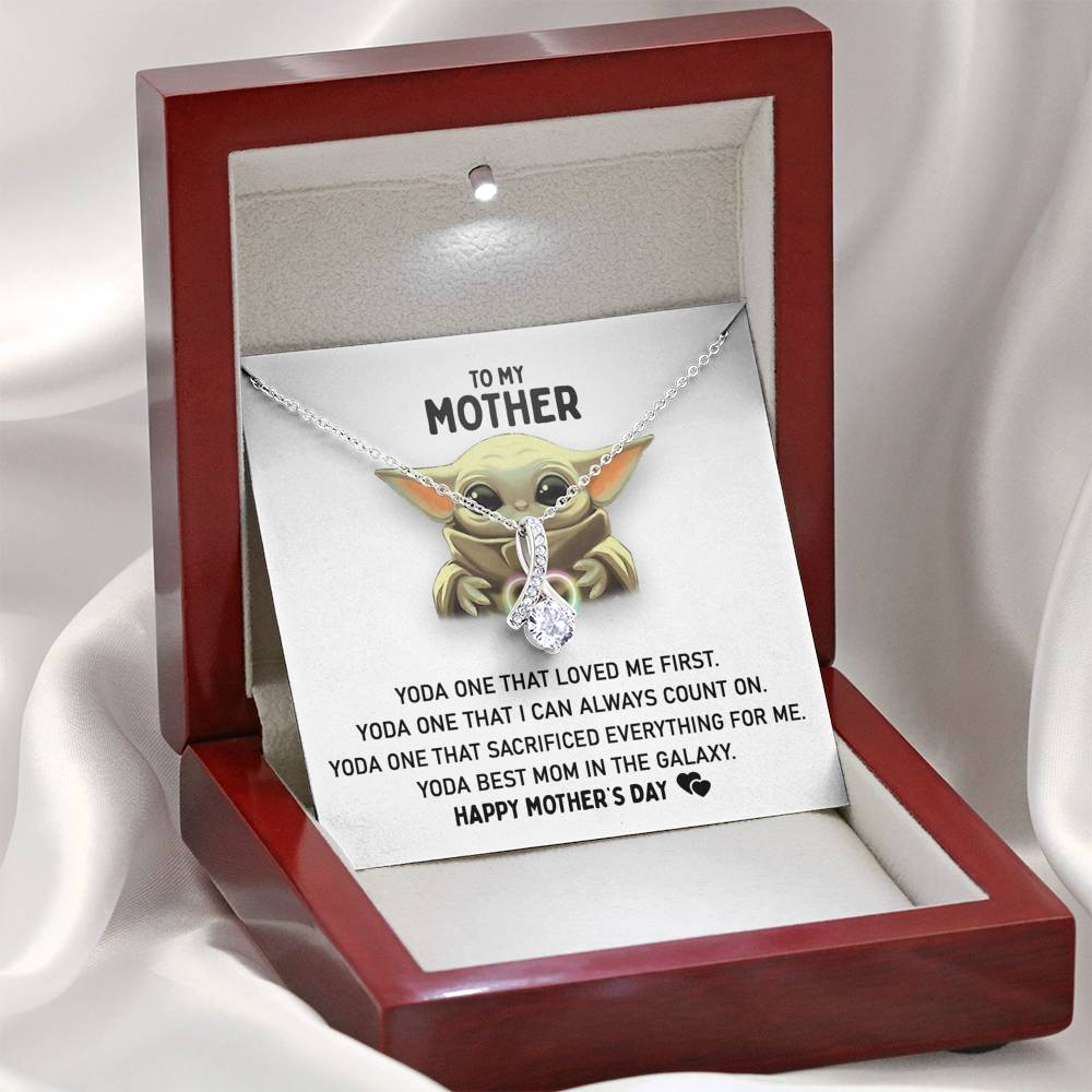 Mothers Day Gift Jewelry For Mom Baby Yoda Mom Gift Alluring Beauty Necklace