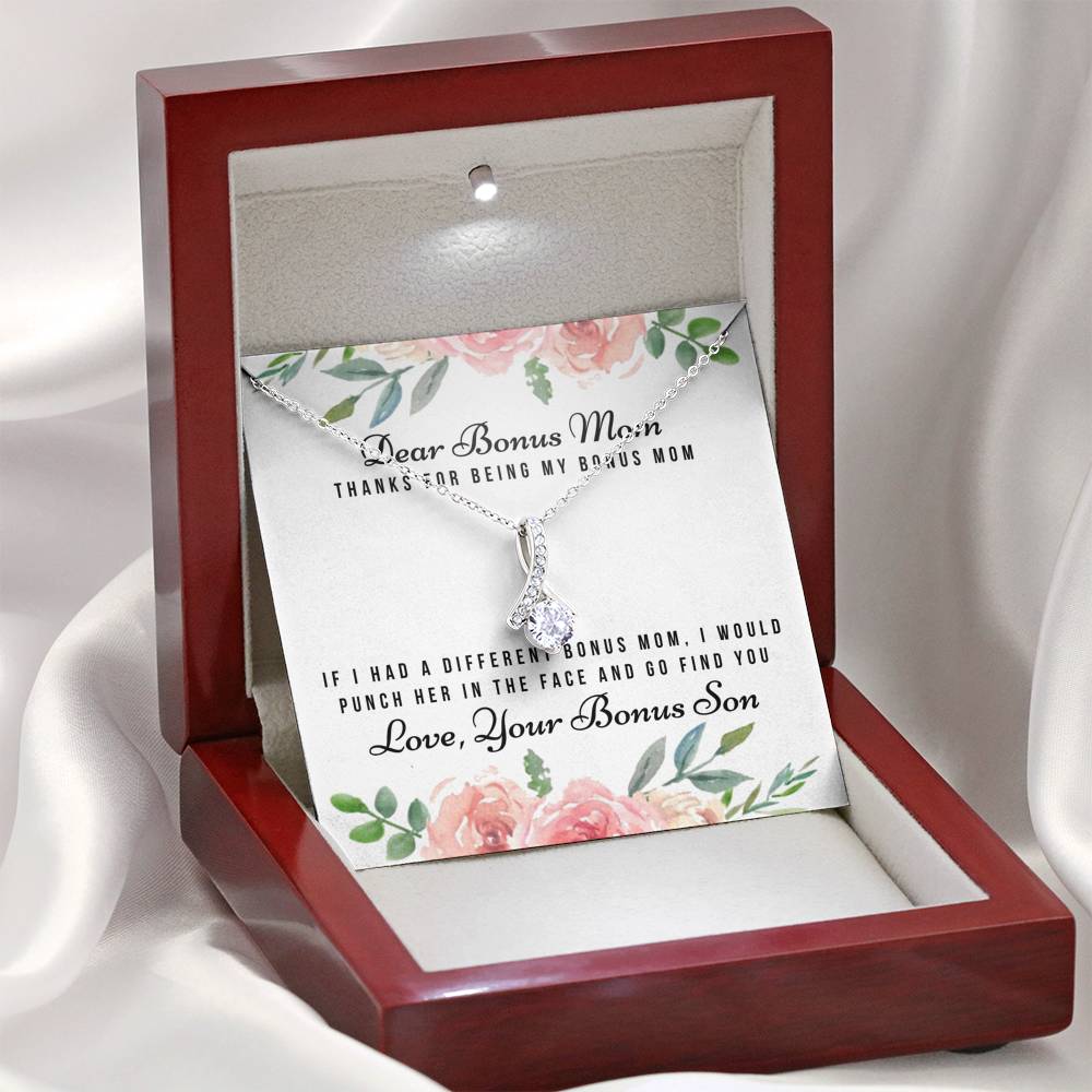 My Bonus Mom Alluring Beautiful Necklace, Gift For Bonus Mom, Mother’s Day Gift