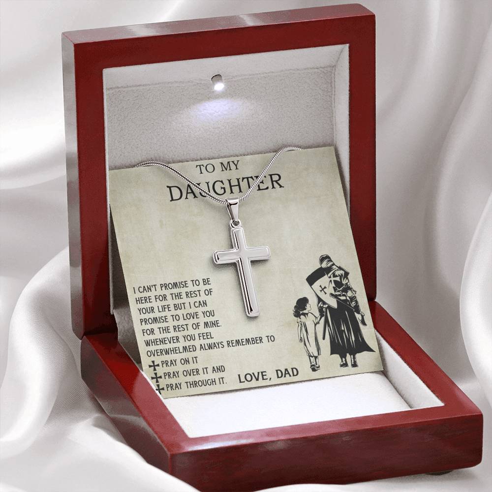 To My Viking Daughter from Dad, Father and Daughter Necklace I Love You For The
