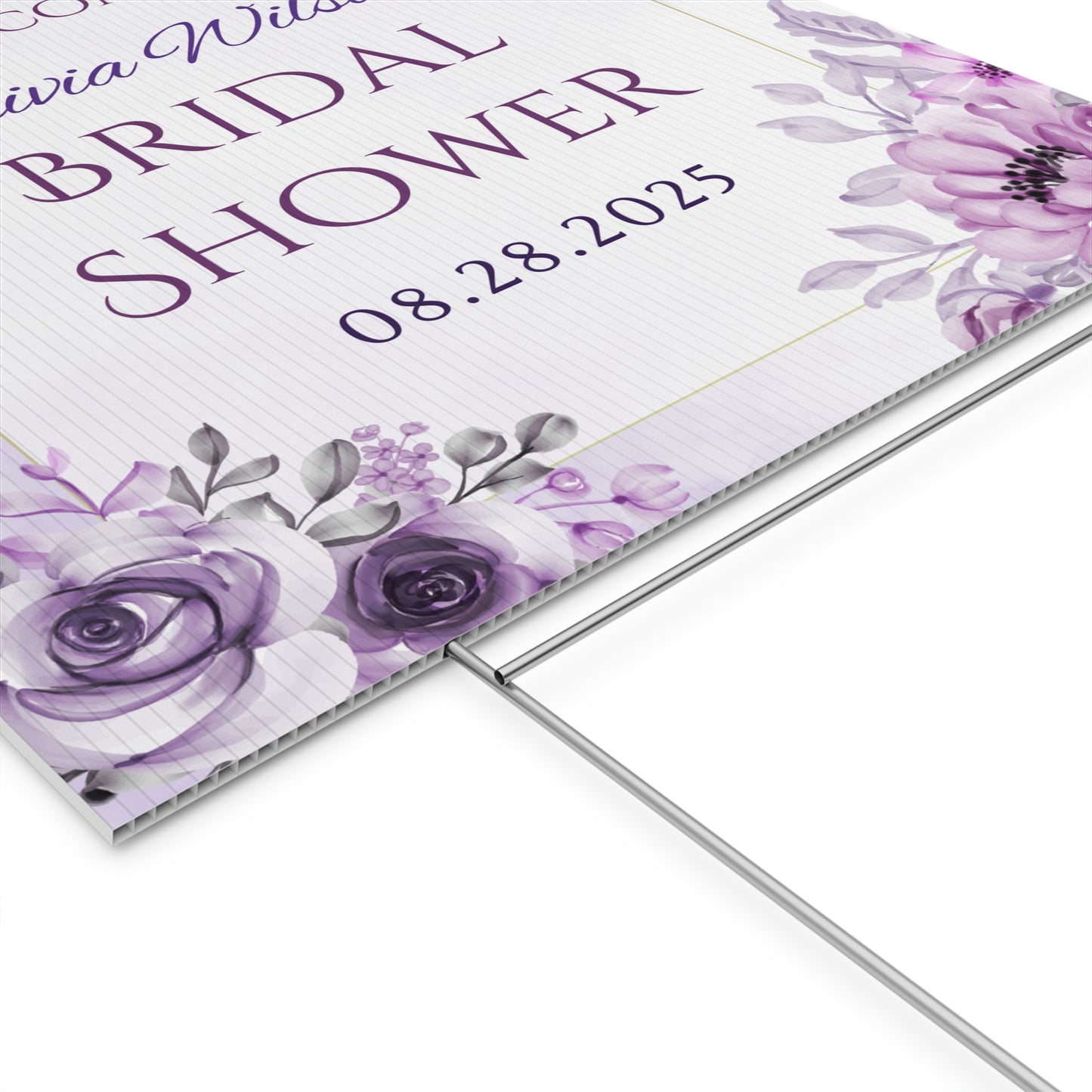 Personalized Bridal Shower Sign, Custom Welcome To Sign Wildflower For Bridal Shower Decorating On Stand Decor Bridal Shower Decorative Signage Floral Welcome Sign Flower Bar Outdoor Banner 01