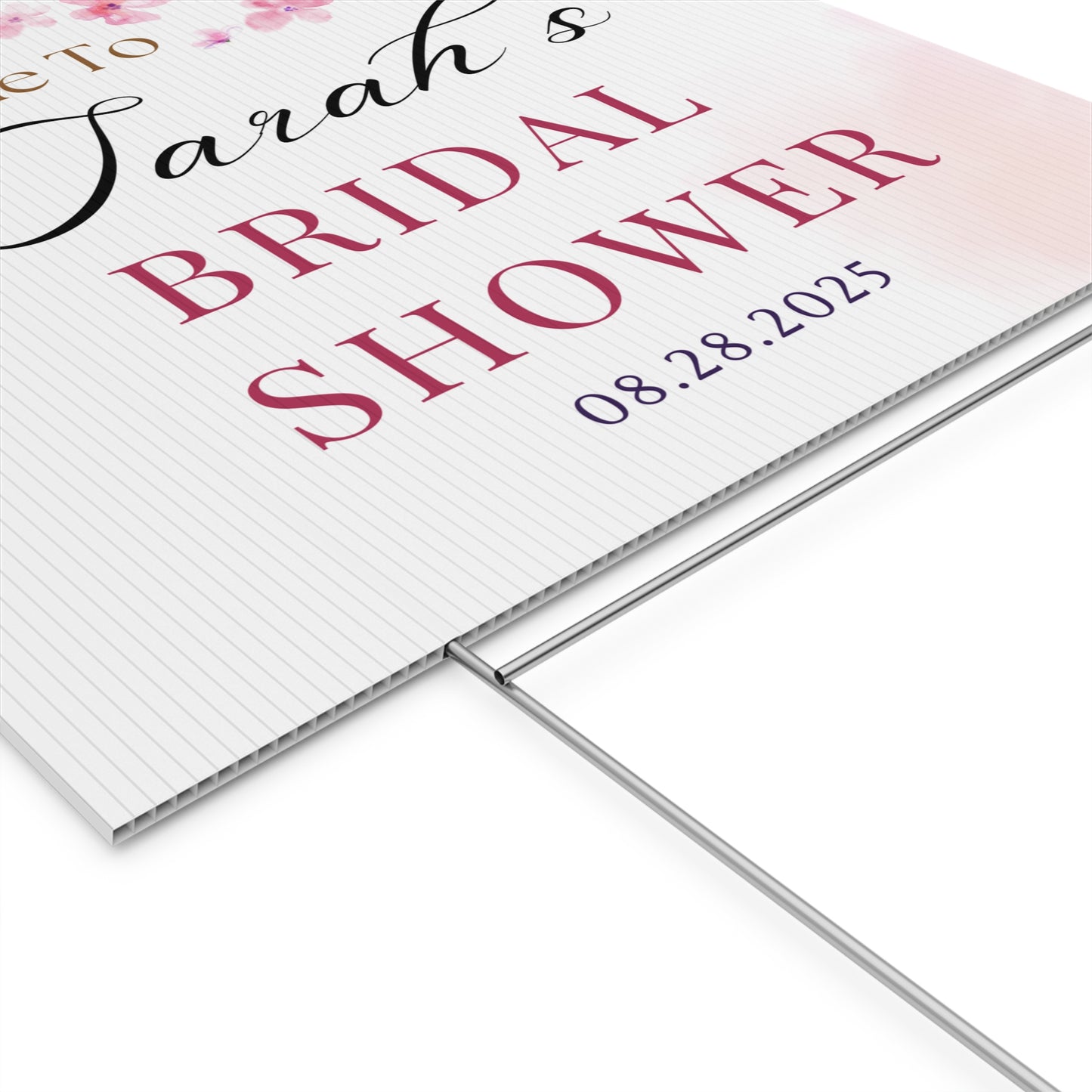 Personalized Bridal Shower Sign, Custom Welcome To Sign Wildflower For Bridal Shower Decorating On Stand Decor Bridal Shower Decorative Signage Floral Welcome Sign Flower Bar Outdoor Banner 07