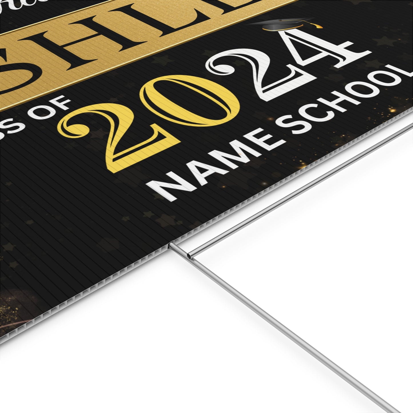 Personalized Class Of 2024 Yard Sign, Graduation Yard Sign 2024, Graduation Senior Sign 2024, Graduate Banner, 2024 Graduation Decorations, High School Grad, College Graduation, Custom Congrats