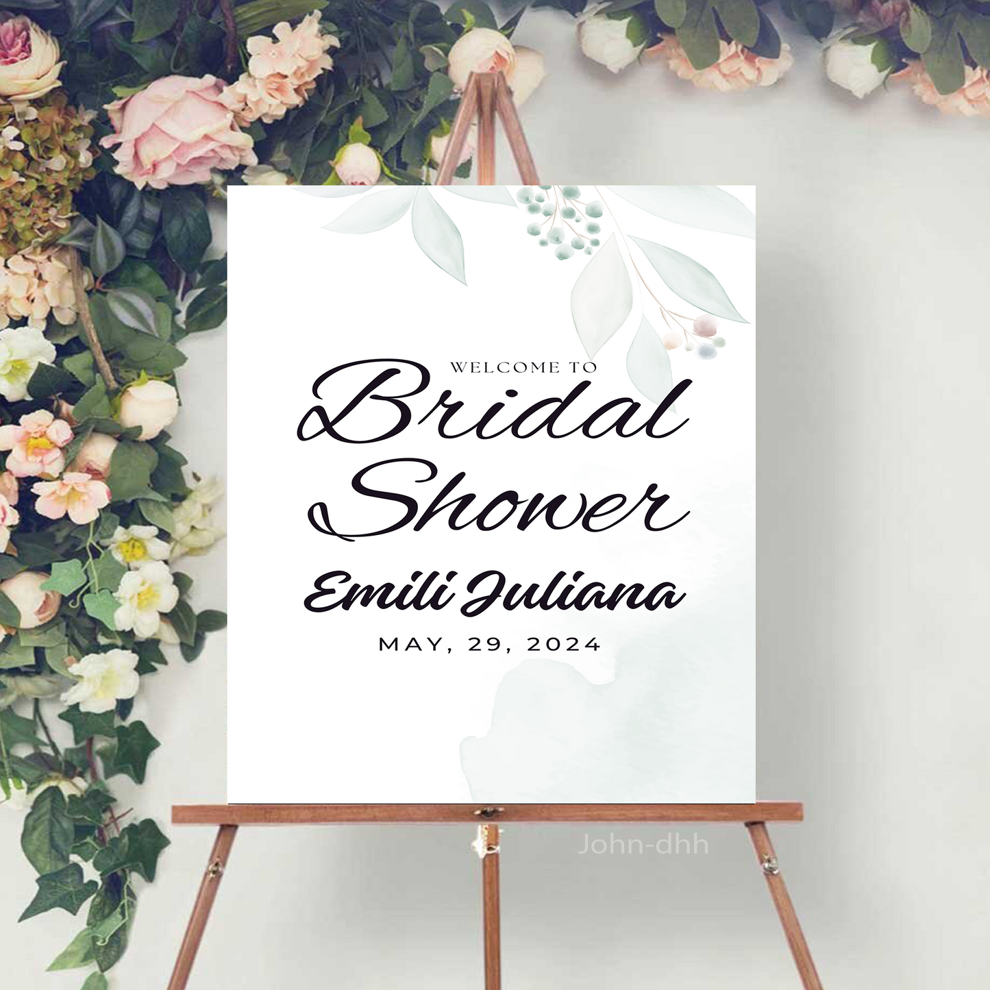 Personalized Bridal Shower Yard Sign, Bridal Shower Welcome Sign Decorations, Bridal Party Sign, Bridal Shower Flower Sign, Bridal Shower Decoration, Custom Bridal Shower Welcome Sign Plastic
