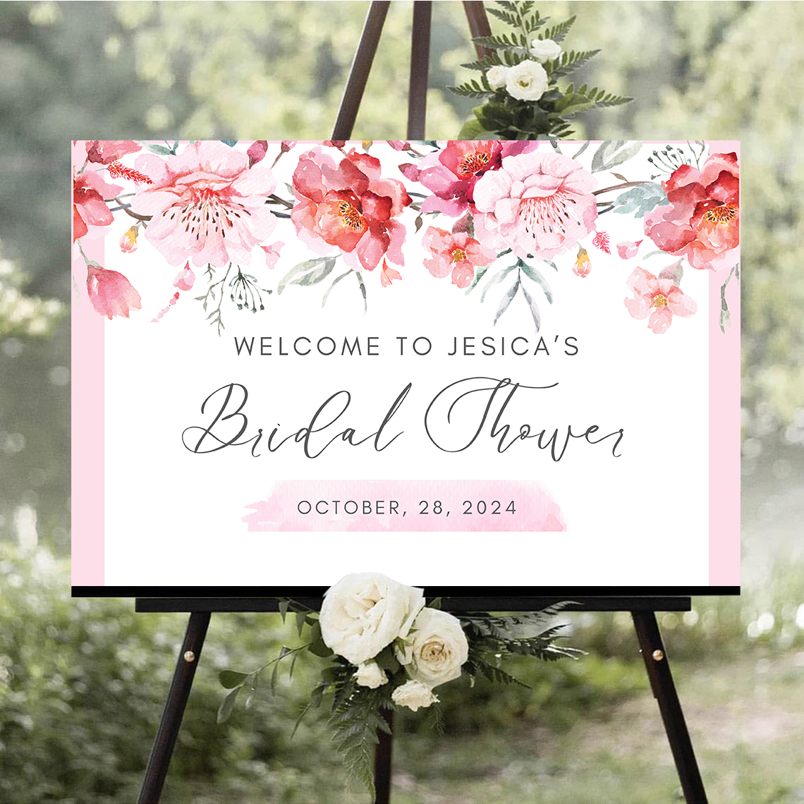 Personalized Bridal Shower Welcome Yard Sign, Bridal Shower Welcome Sign, Bridal Shower Sign, Bridal Shower Pink Bridal Shower Sign, Bridal Shower Decoration, Custom Bridal Shower Welcome Sign