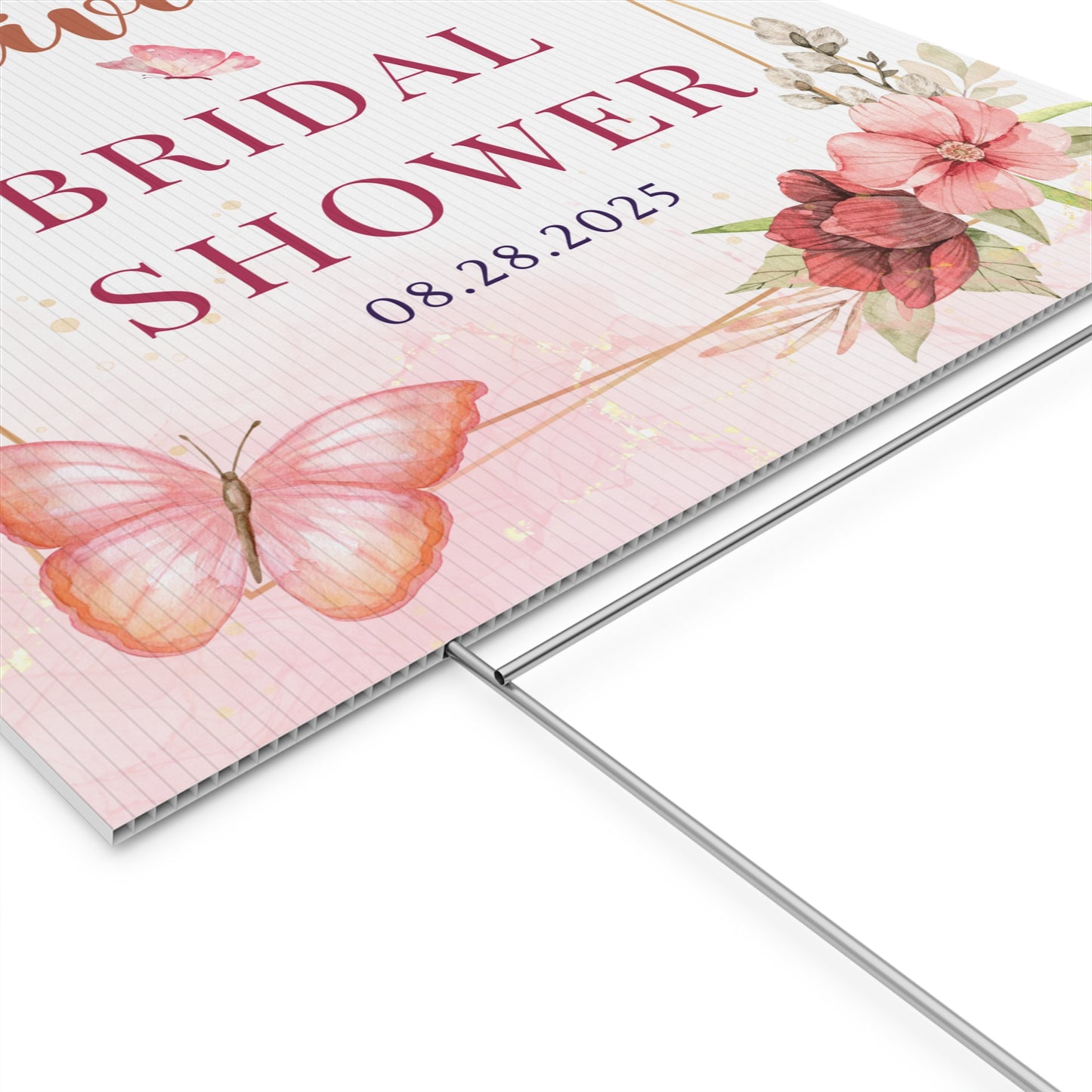 Personalized Bridal Shower Sign, Custom Welcome To Sign Wildflower For Bridal Shower Decorating On Stand Decor Bridal Shower Decorative Signage Floral Welcome Sign Flower Bar Outdoor Banner 05