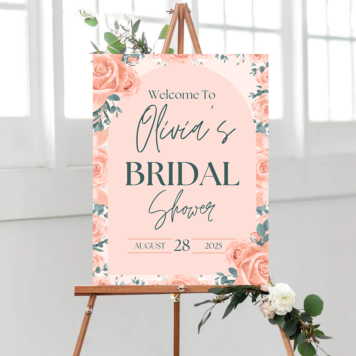Personalized Bridal Shower Sign, Custom Welcome To Sign Wildflower For Bridal Shower Decorating On Stand Decor Bridal Shower Decorative Signage Floral Welcome Sign Flower Bar Outdoor Banner 10