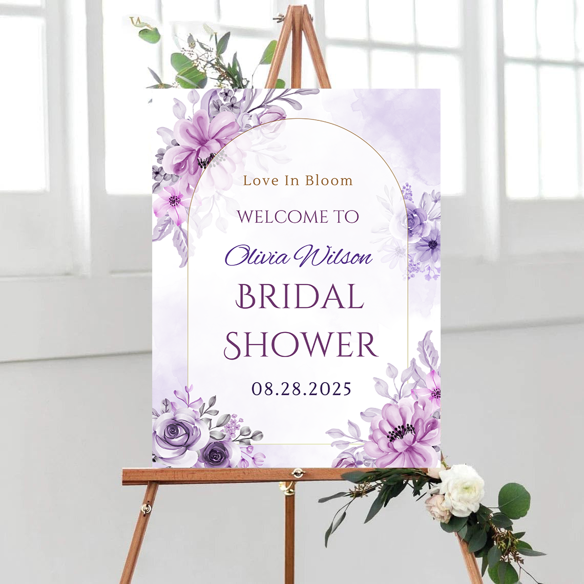 Personalized Bridal Shower Sign, Custom Welcome To Sign Wildflower For Bridal Shower Decorating On Stand Decor Bridal Shower Decorative Signage Floral Welcome Sign Flower Bar Outdoor Banner 01
