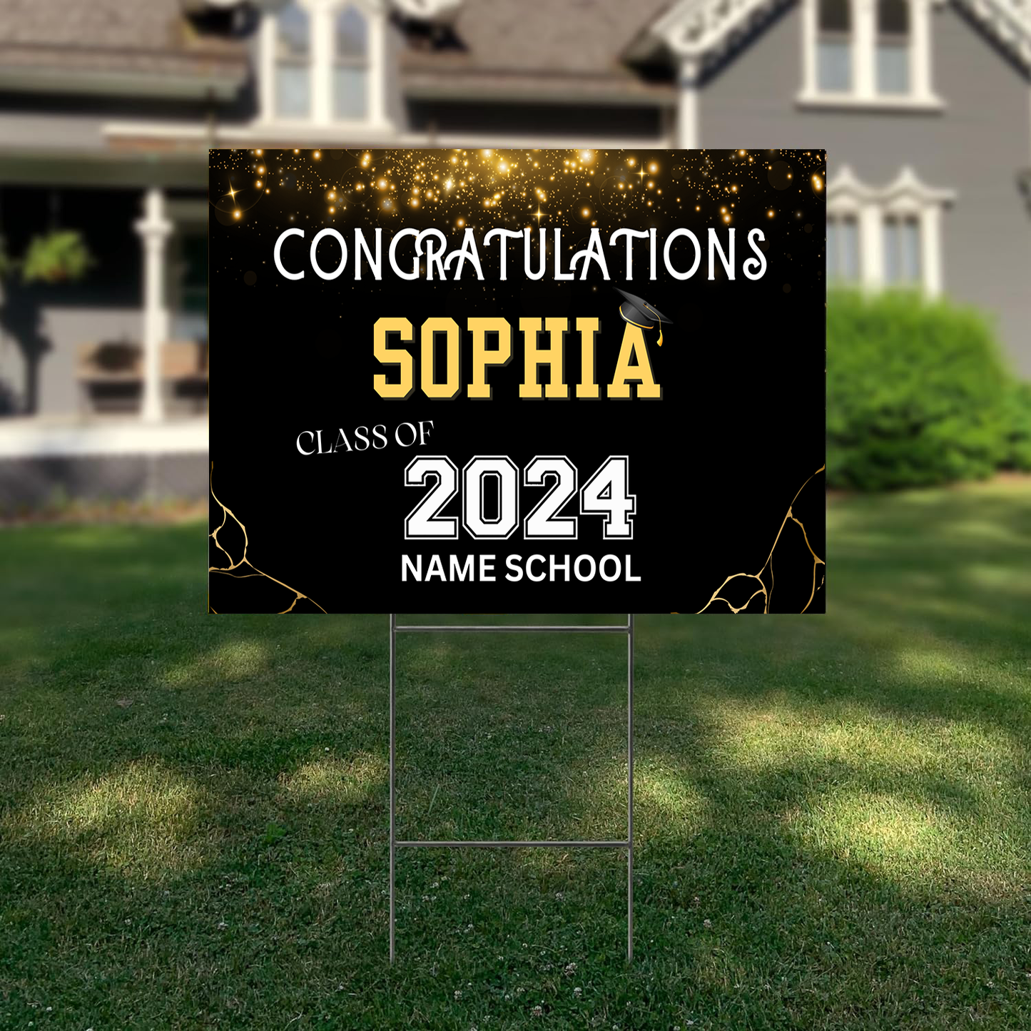 Personalized Graduation Yard Sign 2024 Class Of, Graduation Senior Sign 2024, Class Of 2024 Yard Sign, Graduate Banner 2024 Graduation Decorations High School Grad, College Graduation, Congrats Gift